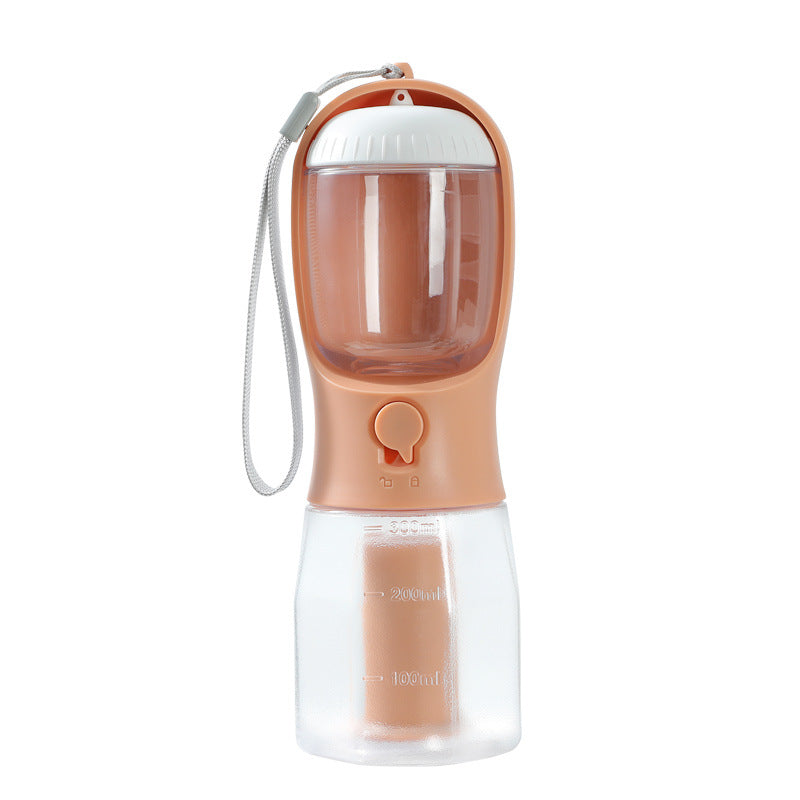 Botella portátil para perros 3 en 1 con dispensador de agua y comida
