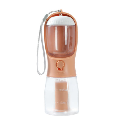 Botella portátil para perros 3 en 1 con dispensador de agua y comida