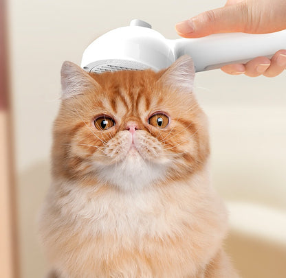 Cepillo Peine Autolimpiante para Mascotas con Humidificador de Niebla Integrado