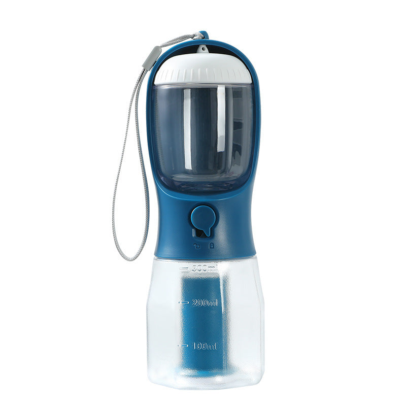 Botella portátil para perros 3 en 1 con dispensador de agua y comida