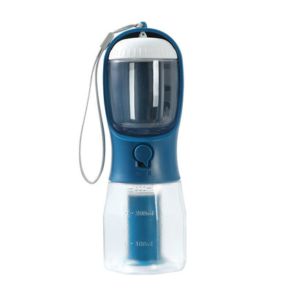 Botella portátil para perros 3 en 1 con dispensador de agua y comida