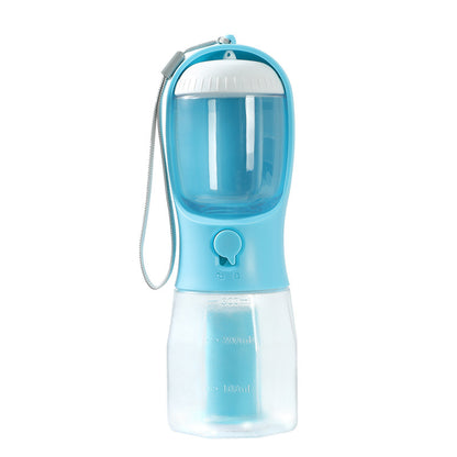 Botella portátil para perros 3 en 1 con dispensador de agua y comida