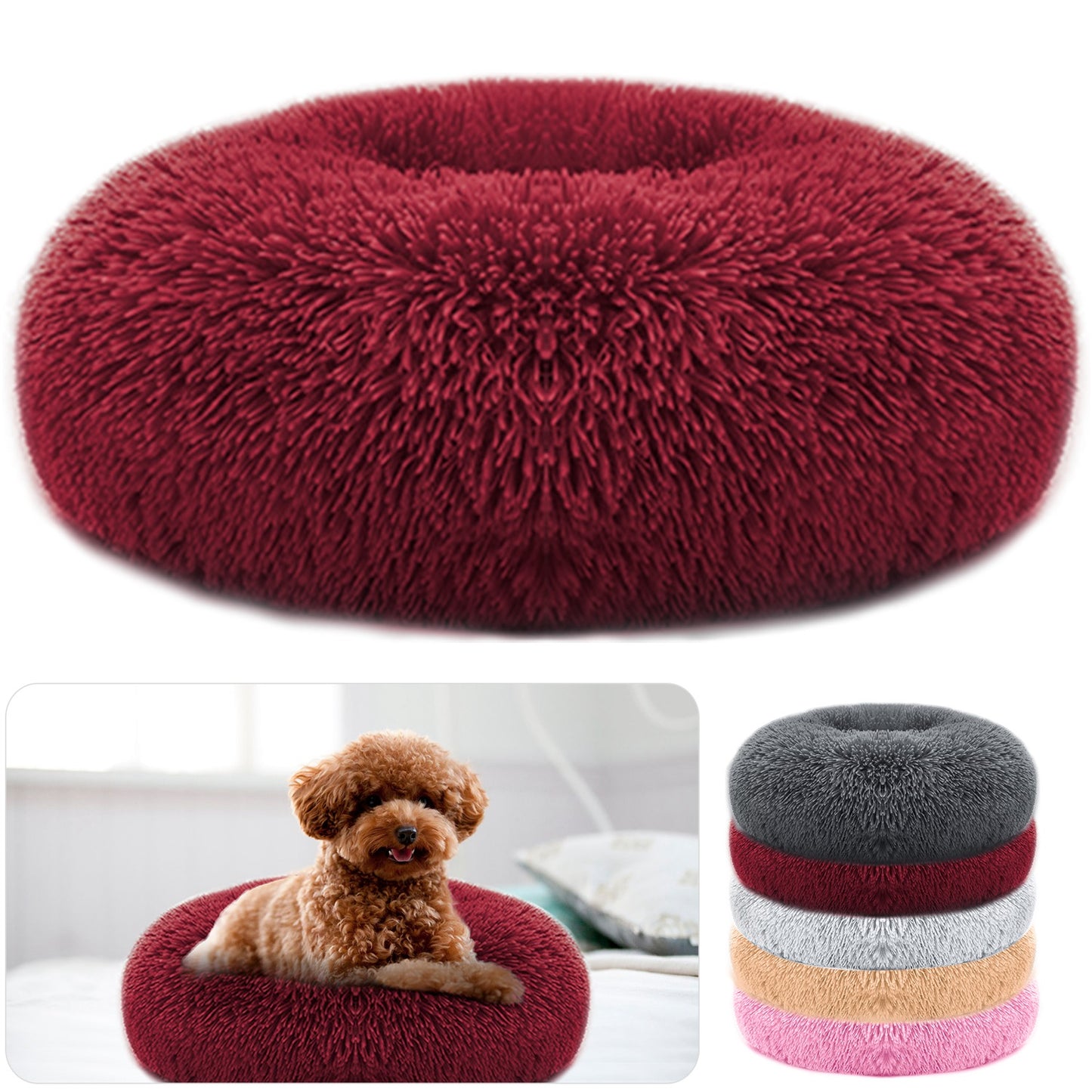 Cama para Mascotas Súper Suave y Cómoda – Nido Acolchado Antiestrés para Perros y Gatos 🐶🐱