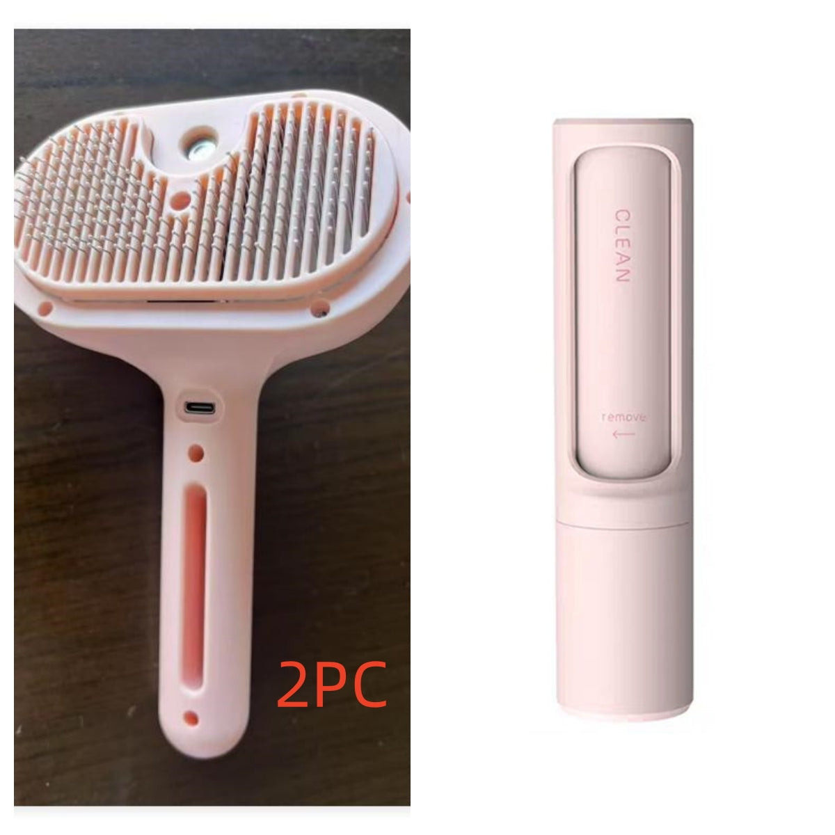 Cepillo Peine Autolimpiante para Mascotas con Humidificador de Niebla Integrado
