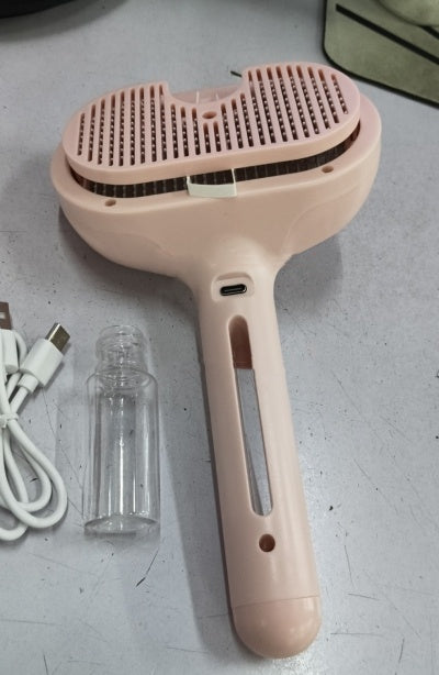 Cepillo Peine Autolimpiante para Mascotas con Humidificador de Niebla Integrado
