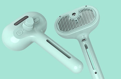 Cepillo Peine Autolimpiante para Mascotas con Humidificador de Niebla Integrado